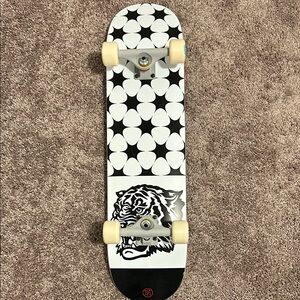Kids Skateboard with Black and White Design